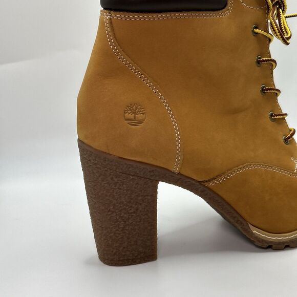 Timberland Women’s 11 9” Tall Wheat Nubuck Leather Heel Booties Tillston DISPLAY - Picture 7 of 15